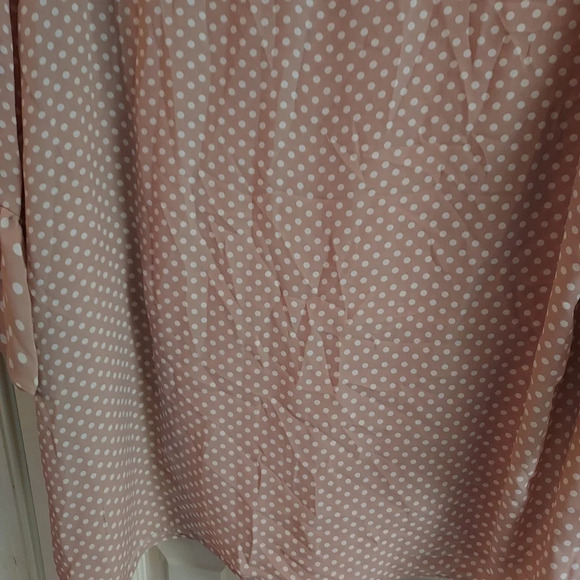 Violet & Claire Pink Polka Dot Blouse Size 2XL - Picture 9 of 11